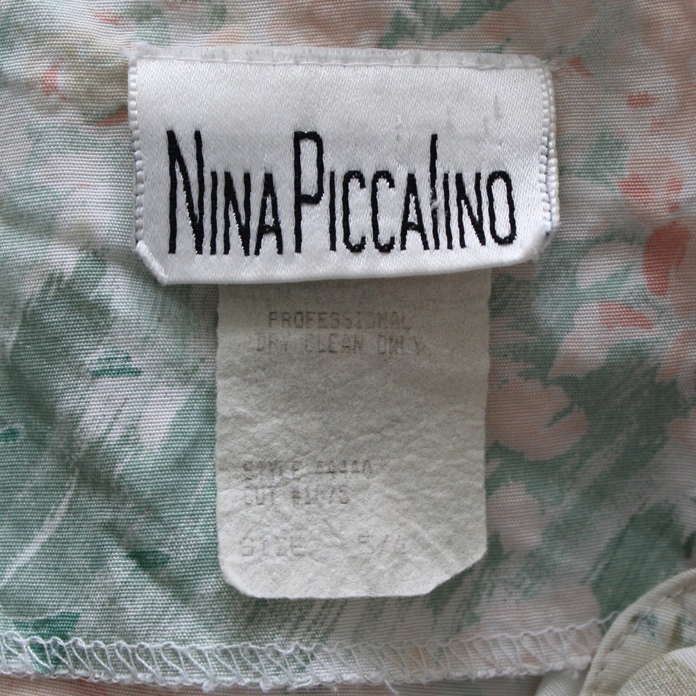 Vintage Pastel Brushstroke Floral Print Midi Dress - Picture 8 of 9